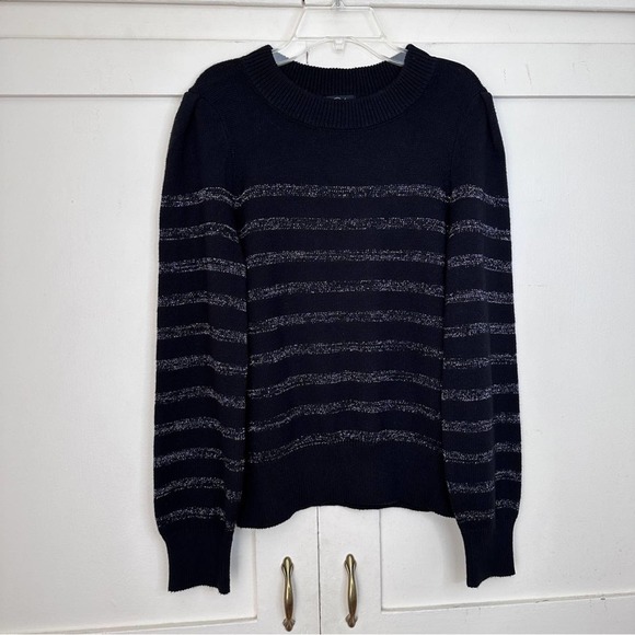 Rails Allegra Stripe Black Metallic Sweater XS - Picture 3 of 7